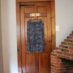 Blue Grey Pattern Skirt